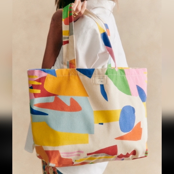 Sezane Handbags - Sézane X G. Kero Colorful Abstract Tote Bag